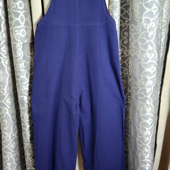 NEW Women's Size Medium Navy Blue Bib Overalls by Evellyhootd - Picture 6 of 7